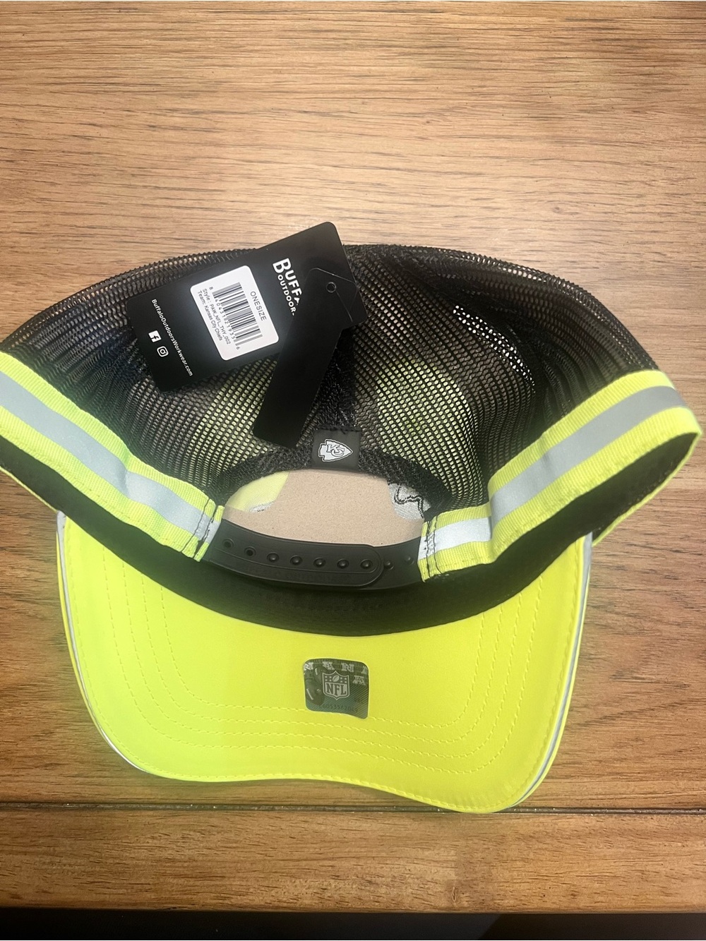NFL Neon Yellow and Black Reflective Trucker Hat